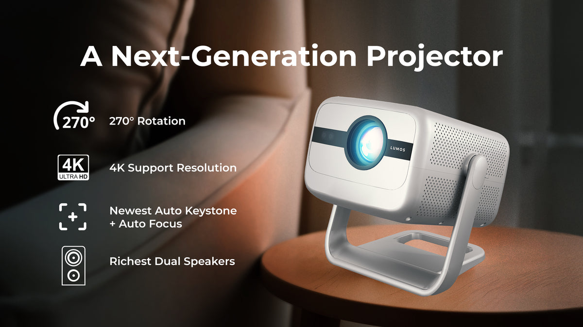 LUMOS FLOAT EVO | 270° Rotatable, 4K Support Projector – LUMOS ...